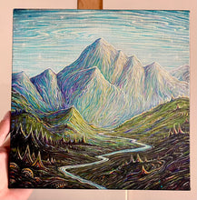 Load image into Gallery viewer, 10”x10” Acrylic on Canvas.
