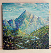 Load image into Gallery viewer, 10”x10” Acrylic on Canvas.
